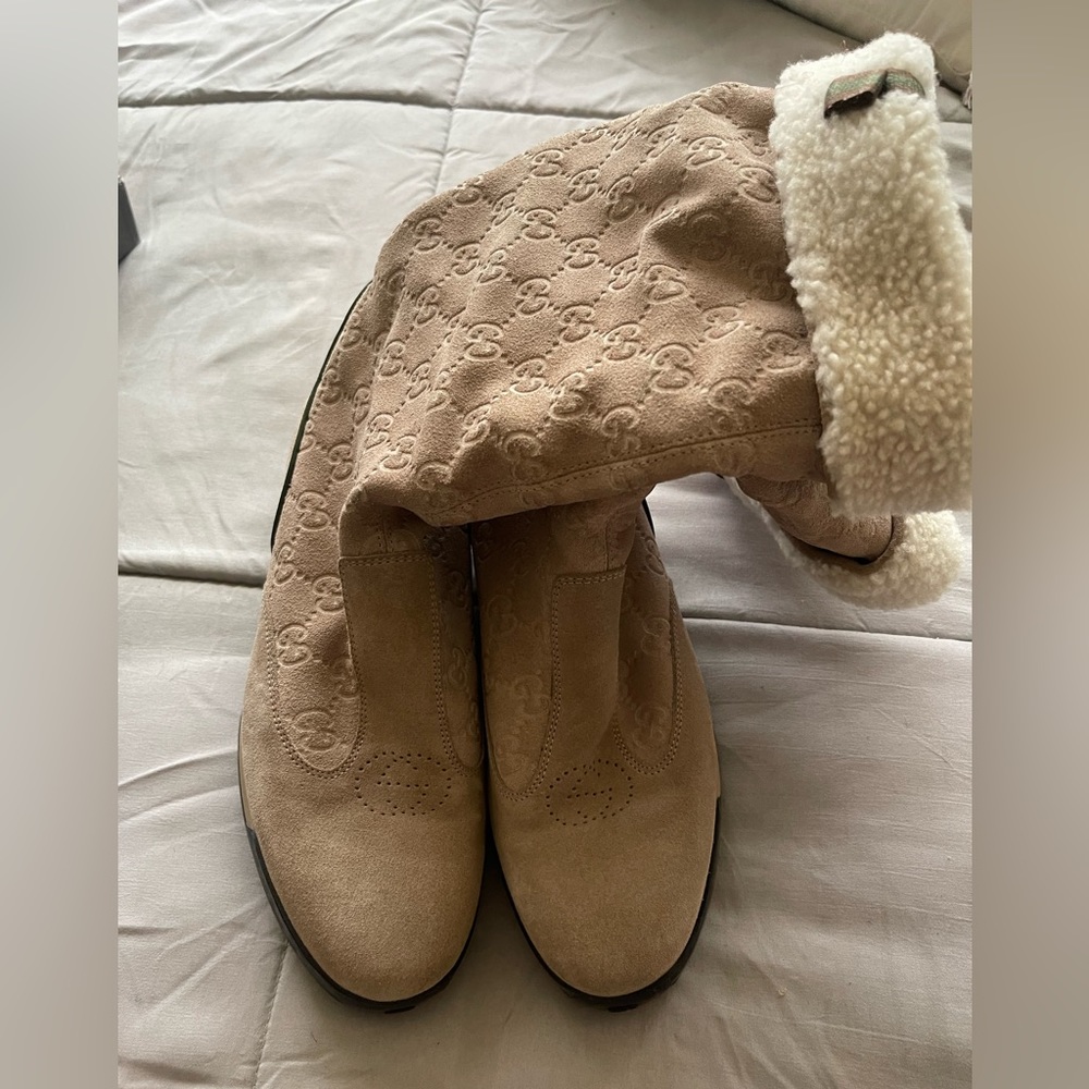 Beige Authentic Gucci Boots